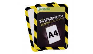 Magneto kapsa A4 bezpečnostní samolepící, žluto-černá, 2ks 