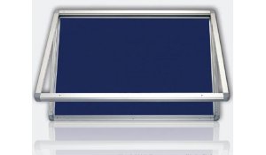 Venkovní horizontální vitrína 70x53 cm, (4xA4), voděodolný ALU rám, filc, model 1
