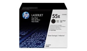 HP tisková kazeta černá velká, CE255XD - 2 pack originální