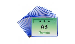 kapsy s úchyty, A3 na šířku, otevřené shora, modré - 10 ks
