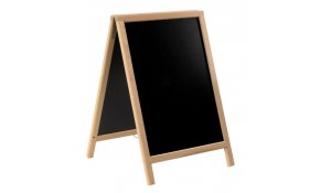 Nabídková stojanová tabule DUPLO SANDWICH 85x55 cm, přírodní dřevo