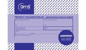 Příjmový doklad A6, zjednodušený, samopropisovací, 100 listů