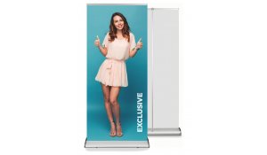 Stříbrný Roll up banner EXCLUSIVE 200x85 cm