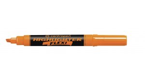 Zvýrazňovač Centropen Highlighter Flexi 8542, oranžový fluo