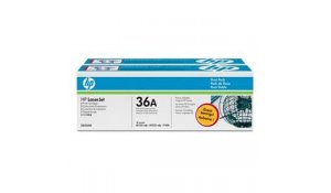 HP tisková kazeta černá, 2-pack CB436AD originální