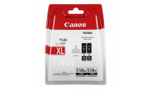 Canon PGI-550 XL BK, černá velká 2-pack originální